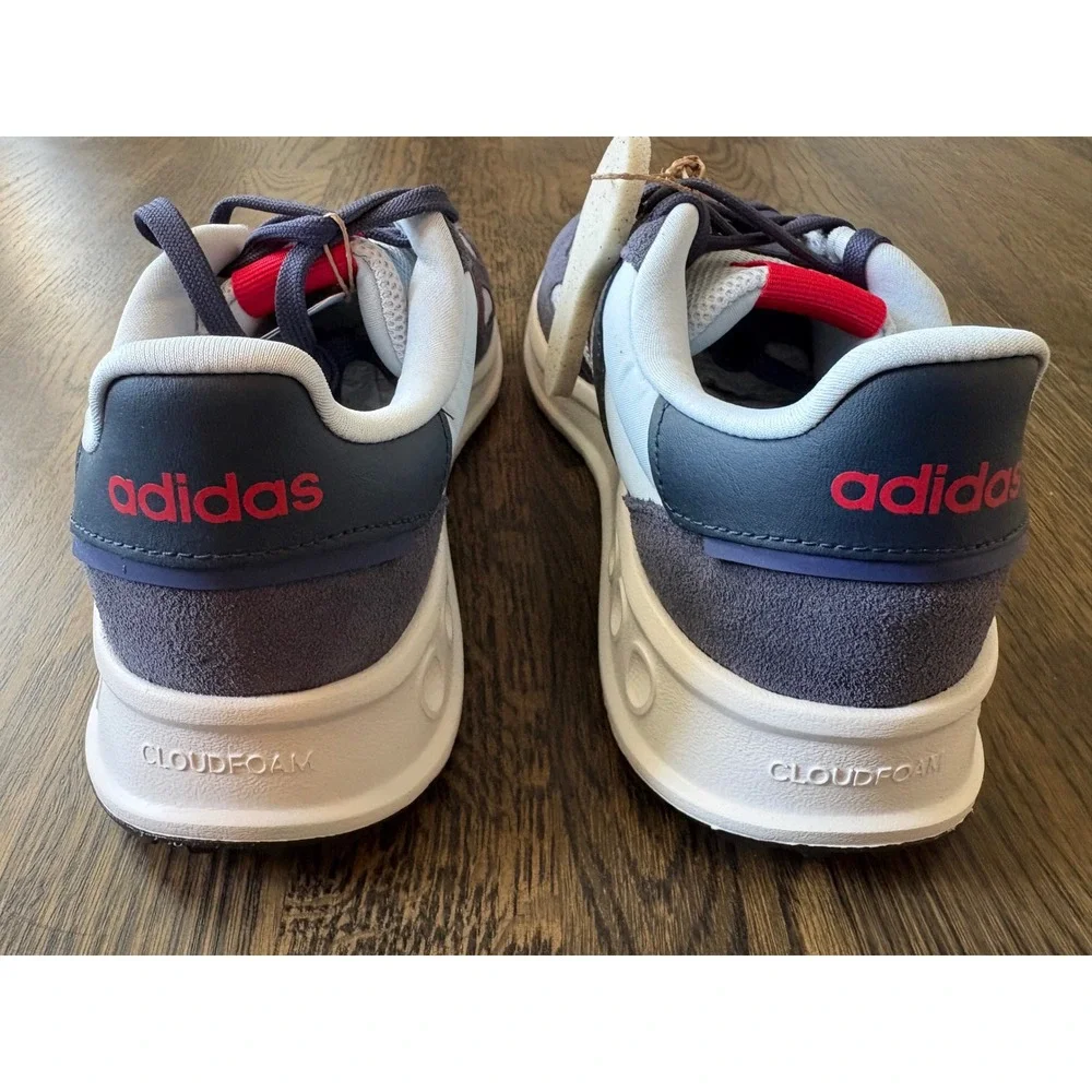 Adidas Run 84 Mens Size 8 Women's 7 Sneakers Grey Navy Red JR8712
